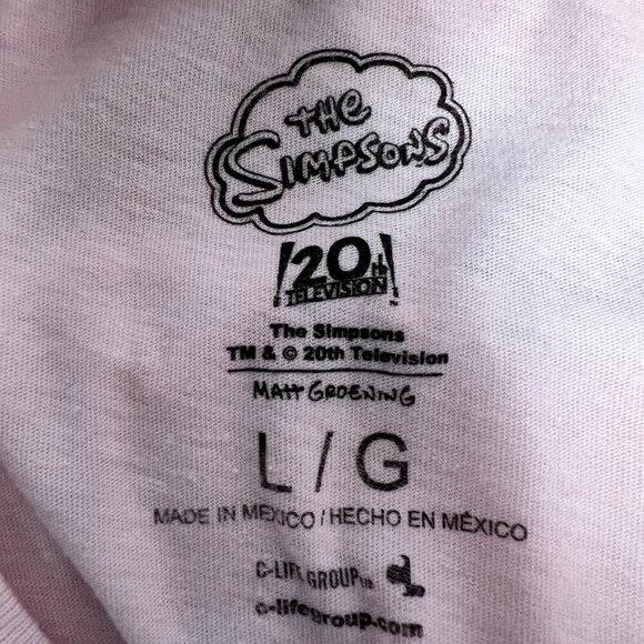 The Simpsons Women’s Short Sleeve Pink Tie Dye Graphic T-Shirt Size Large - Picture 8 of 9